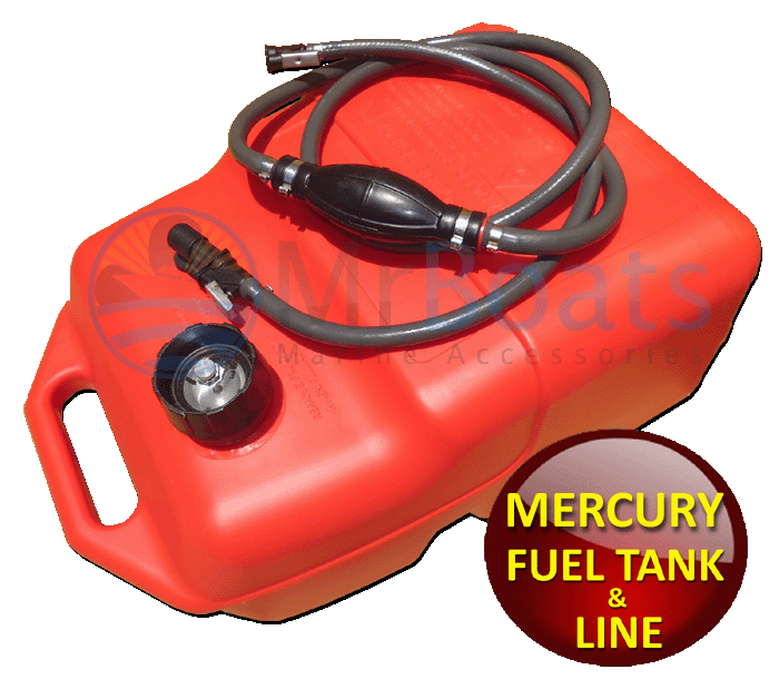 25 Litre OUTBOARD FUEL TANK MERCURY FUEL LINE + GAUGE Boat Portable